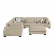 Lexicon Corydon Microfiber 6-Piece Modular Sectional with Ottoman in Brown