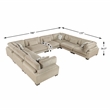 Lexicon Corydon Microfiber 8-Piece Modular Sectional in Brown