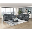 Lexicon Goodland Corduroy Dbl Rclng Love Seat with Center Console in Dark gray