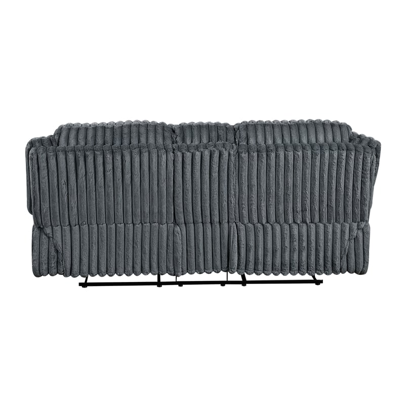 Lexicon Goodland Corduroy Dbl Rclng Love Seat with Center Console in Dark gray
