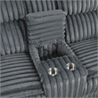 Lexicon Goodland Corduroy Dbl Rclng Love Seat with Center Console in Dark gray