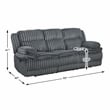 Lexicon Goodland Corduroy Double Reclining Sofa in Dark gray