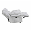 Lexicon Goodland Corduroy Glider Reclining Chair in Gray