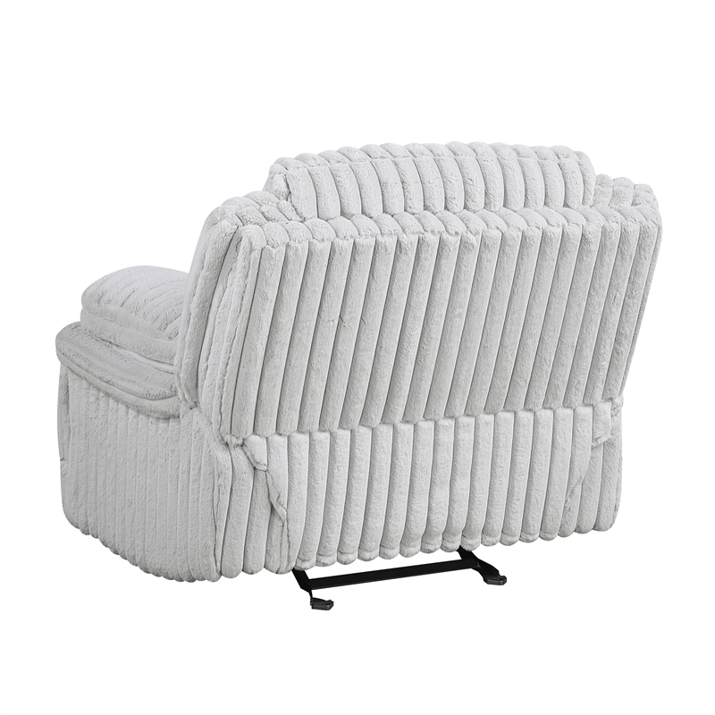 Lexicon Goodland Corduroy Glider Reclining Chair in Gray