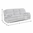 Lexicon Goodland Corduroy Double Reclining Sofa in Gray