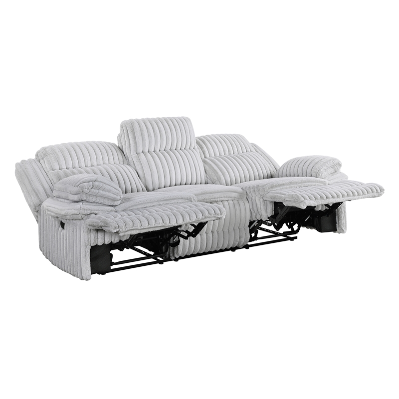 Lexicon Goodland Corduroy 2pc Set Sofa+ Loveseat in Gray