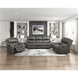 Lexicon Pagosa Microfiber Double Reclining Love Seat in Gray