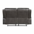 Lexicon Pagosa Microfiber Double Reclining Love Seat in Gray