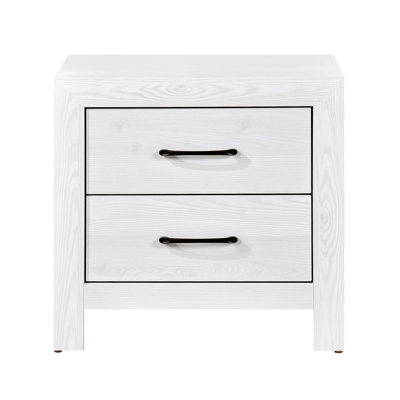 Lexicon Corbin Asian Hardwood Nightstand in White