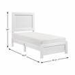 Lexicon Corbin Asian Hardwood Twin Bed in White