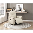 Lexicon Hadley Leather Swivel Glider Reclining Chair in Taupe