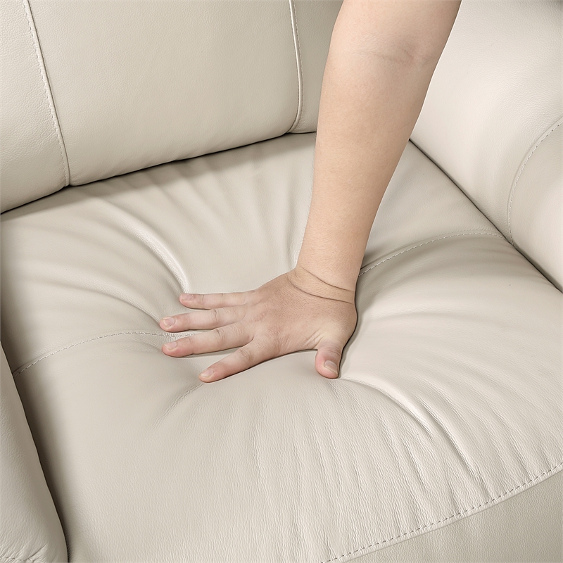 Lexicon Hadley Leather Swivel Glider Reclining Chair in Taupe