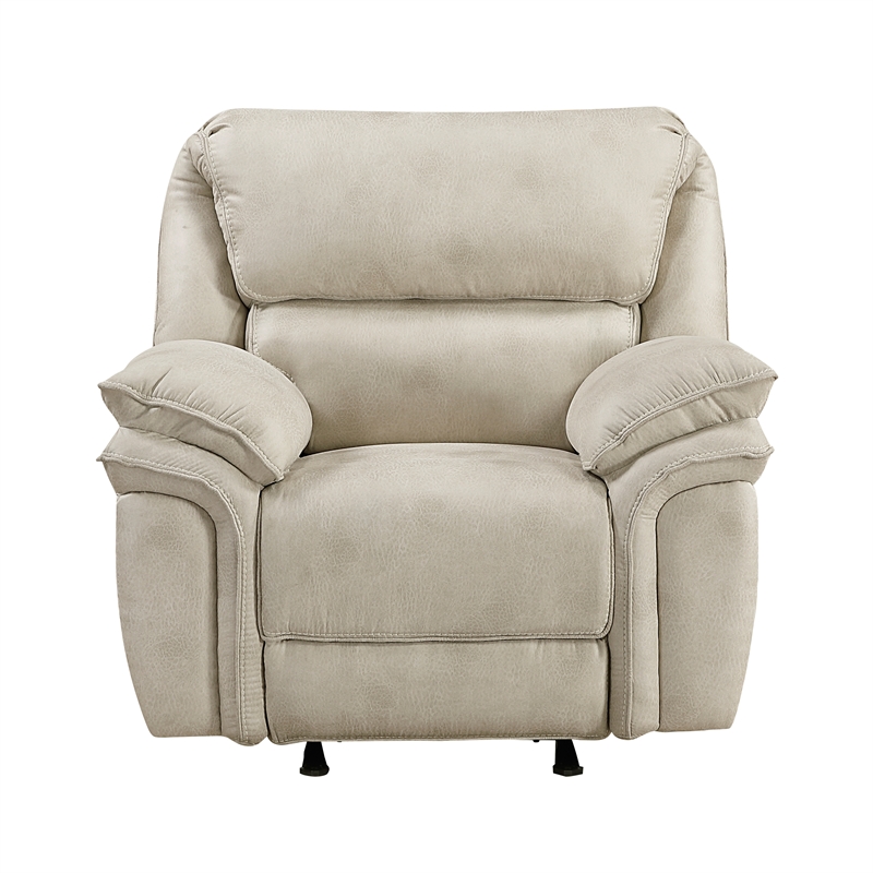 Lexicon Proctor Microfiber Rocker Reclining Chair in Sand