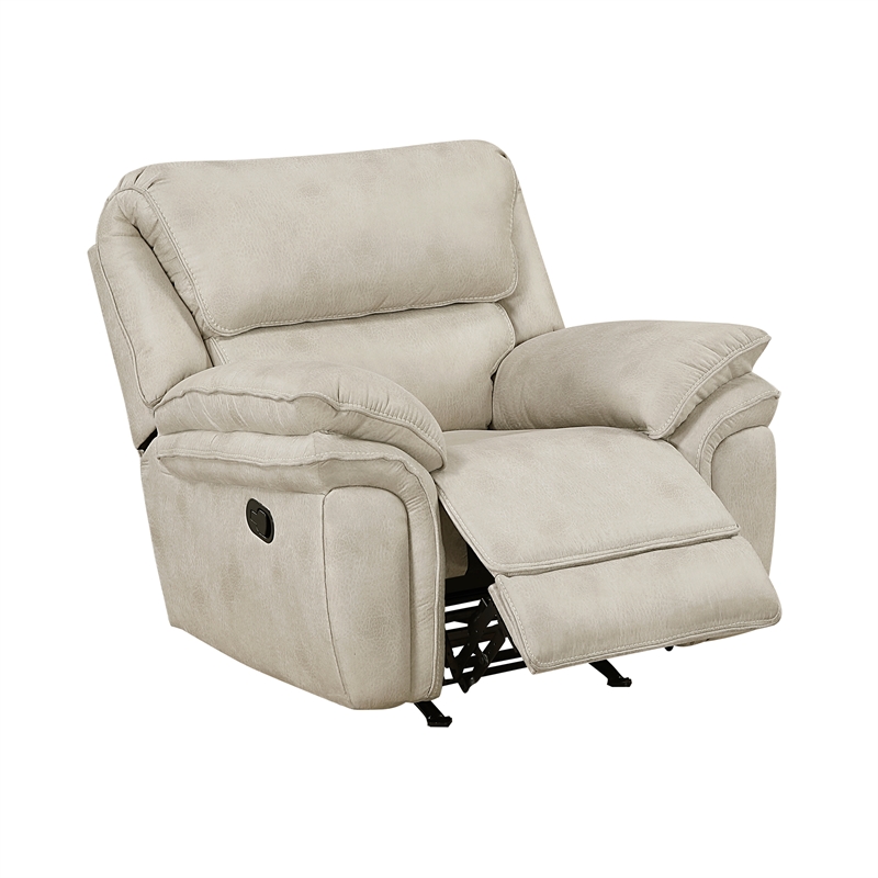 Lexicon Proctor Microfiber Rocker Reclining Chair in Sand