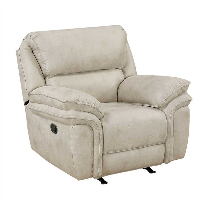 Lexicon Proctor Microfiber Rocker Reclining Chair in Sand