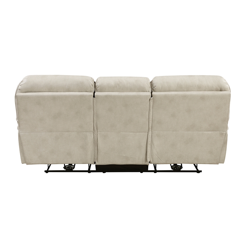 Lexicon Proctor Microfiber Power Double Reclining Sofa in Sand