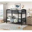 Lexicon Lani Asian Hardwood Twin/Twin Bunk Bed in Wire Brushed Black