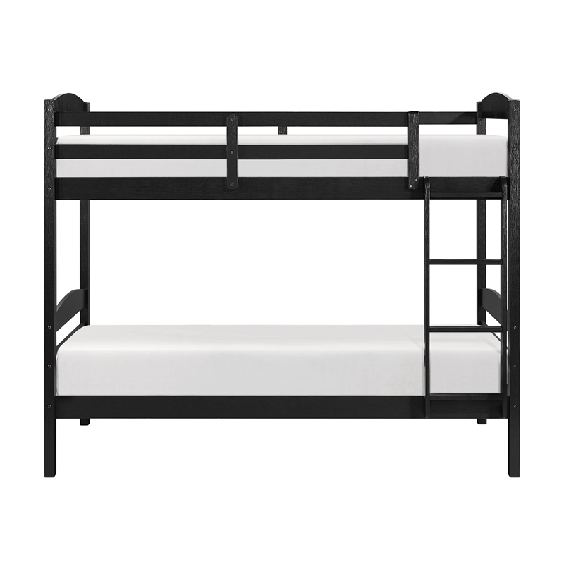 Lexicon Lani Asian Hardwood Twin/Twin Bunk Bed in Wire Brushed Black