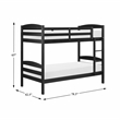 Lexicon Lani Asian Hardwood Twin/Twin Bunk Bed in Wire Brushed Black
