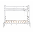 Lexicon Lani Asian Hardwood Twin/Full Bunk Bed in Wire Brushed White