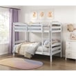 Lexicon Lani Asian Hardwood Twin/Twin Bunk Bed in Wire Brushed White Finish