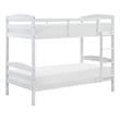 Lexicon Lani Asian Hardwood Twin/Twin Bunk Bed in Wire Brushed White Finish