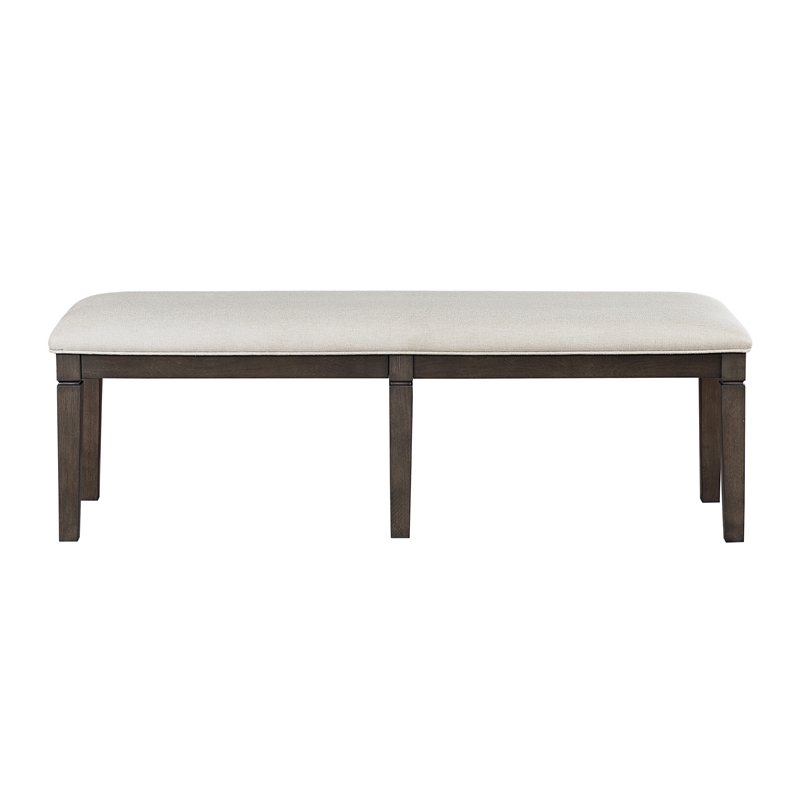 Lexicon Victoria Textured Fabric Dining Bench in Beige