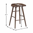 Lexicon Oliver Solid Wood Pub Height Stool in Brown