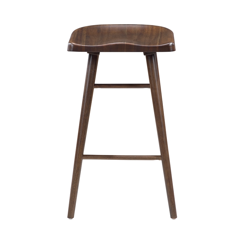 Lexicon Oliver Solid Wood Pub Height Stool in Brown