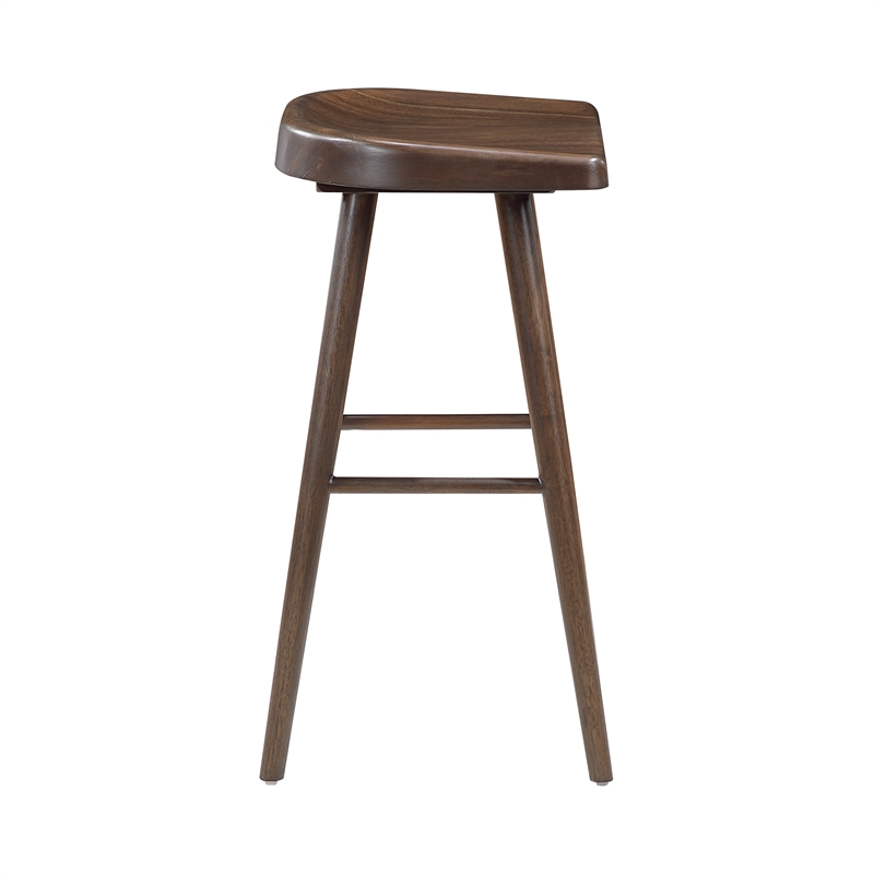 Lexicon Oliver Solid Wood Pub Height Stool in Brown