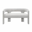 Lexicon Marais Boucle Fabric Dining Bench in Light Gray