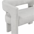 Lexicon Marais Boucle Fabric Dining Bench in Light Gray