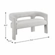 Lexicon Marais Boucle Fabric Dining Bench in Light Gray