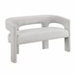 Lexicon Marais Boucle Fabric Dining Bench in Light Gray