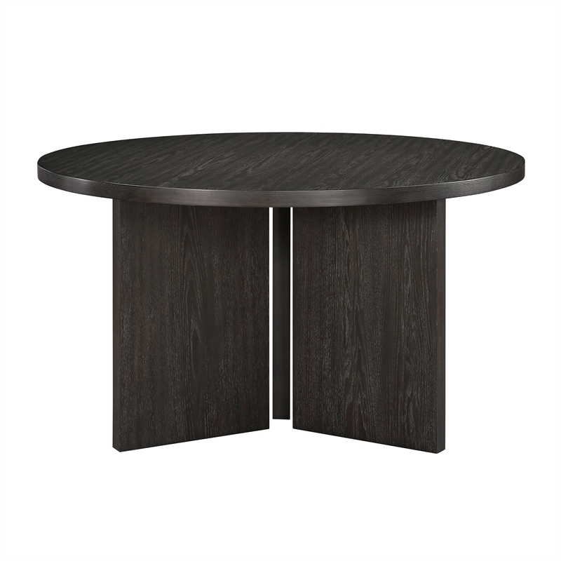 Lexicon Marais Solid Wood Dining Round Table in Ebony