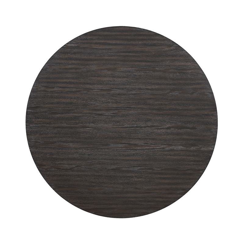 Lexicon Marais Solid Wood Dining Round Table in Ebony
