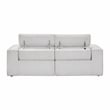 Lexicon Phoebe Microfiber Pwr Dbl Rclng Love Seat w/ Pwr Headrests in Light Gray