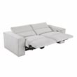 Lexicon Phoebe Microfiber Pwr Dbl Rclng Love Seat w/ Pwr Headrests in Light Gray