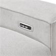 Lexicon Phoebe Microfiber Pwr Dbl Rclng Love Seat w/ Pwr Headrests in Light Gray