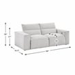 Lexicon Phoebe Microfiber Pwr Dbl Rclng Love Seat w/ Pwr Headrests in Light Gray