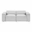 Lexicon Phoebe Microfiber Pwr Dbl Rclng Love Seat w/ Pwr Headrests in Light Gray