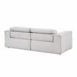 Lexicon Phoebe Microfiber Pwr Dbl Rclng Love Seat w/ Pwr Headrests in Light Gray