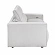 Lexicon Phoebe Microfiber Pwr Dbl Rclng Love Seat w/ Pwr Headrests in Light Gray