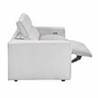 Lexicon Phoebe Microfiber Pwr Dbl Rclng Love Seat w/ Pwr Headrests in Light Gray