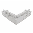 Lexicon Phoebe Microfiber 5-Piece Modular Pwr Reclining Sectional in Light Gray