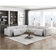 Lexicon Phoebe Microfiber 5-Piece Modular Pwr Reclining Sectional in Light Gray