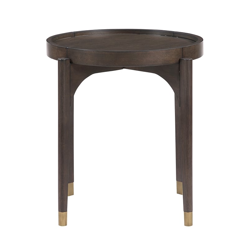 Lexicon Anton Asian Hardwood End Table in Dark Brown