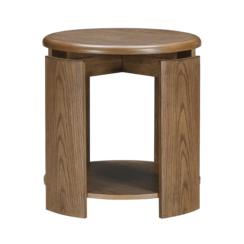 Lexicon Ellis Solid Wood End Table in Brown