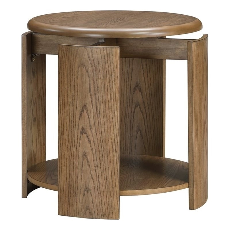Lexicon Ellis Solid Wood End Table in Brown
