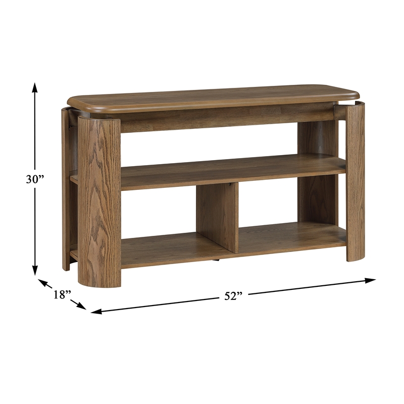 Lexicon Ellis Solid Wood Sofa Table in Brown